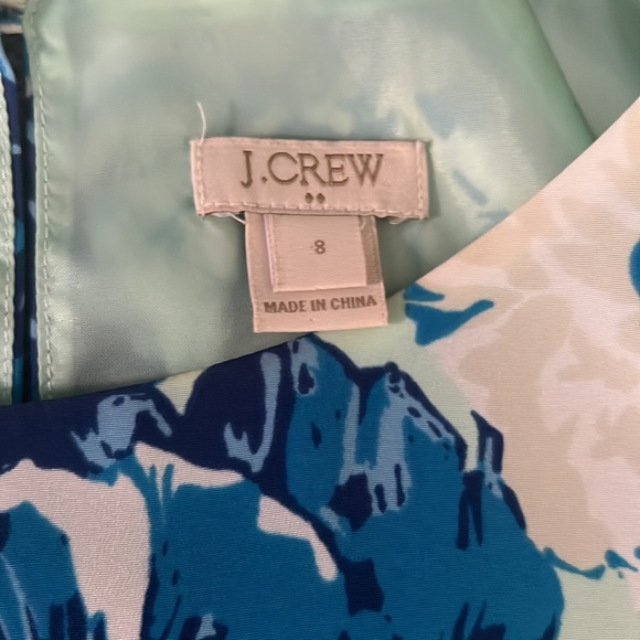 🌸EUC Jcrew Silk🌸 Mint Floral Mini dress. This is GORGEOUS! Size 8. - Picture 4 of 6